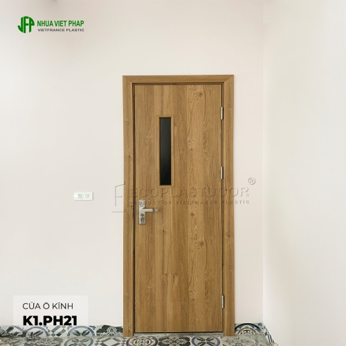 cửa gỗ nhựa ô kính K1PH21