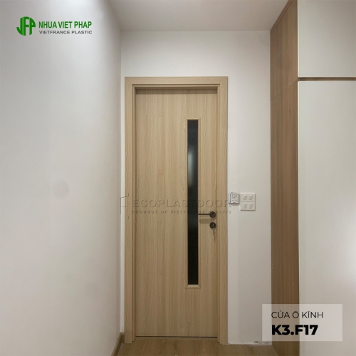 cửa gỗ nhựa ô kính K3F17