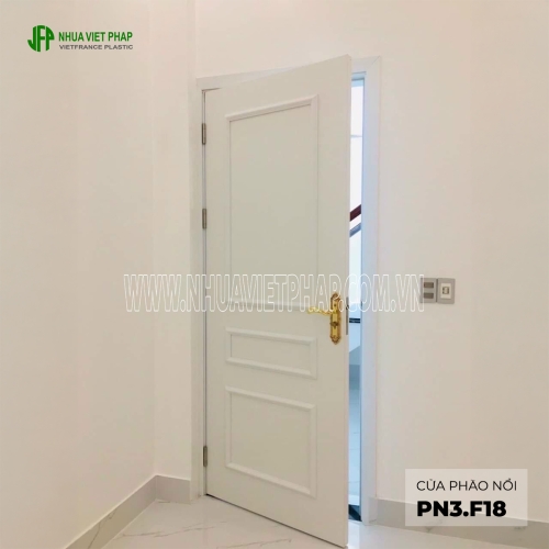 cửa gỗ nhựa phào nổi PN3F18 Việt Pháp