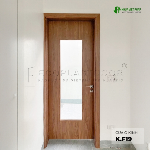 cửa gỗ nhựa ô kính KF19